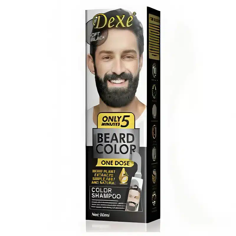 رنگ مو ریش و سبیل Dexe مدل soft black