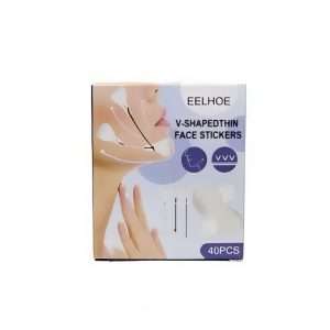 برچسب لیفت نامرئی صورت ایلهو مدل V-SHAPEDTHIN بسته ۴۰ عددی به همراه 3 کش