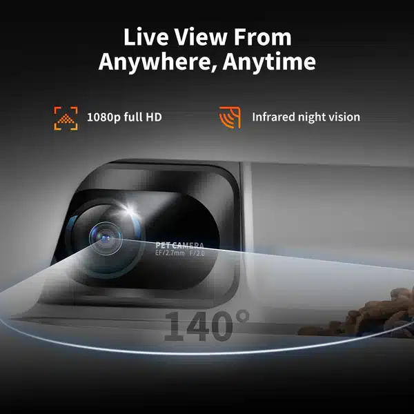 ظرف غذای اتوماتیک دو مخزنه هوشمند دوربین دار پت کیت (Petkit Solo Dual-hopper Camera Smart Pet Feeder) - تصویر 3