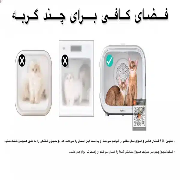 باکس خشک کن حیوانات خانگی پت کیت PETKIT مدل Air salon MAX - تصویر 12