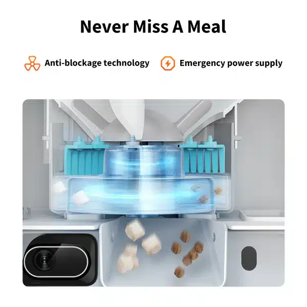 ظرف غذای اتوماتیک دو مخزنه هوشمند دوربین دار پت کیت (Petkit Solo Dual-hopper Camera Smart Pet Feeder) - تصویر 9