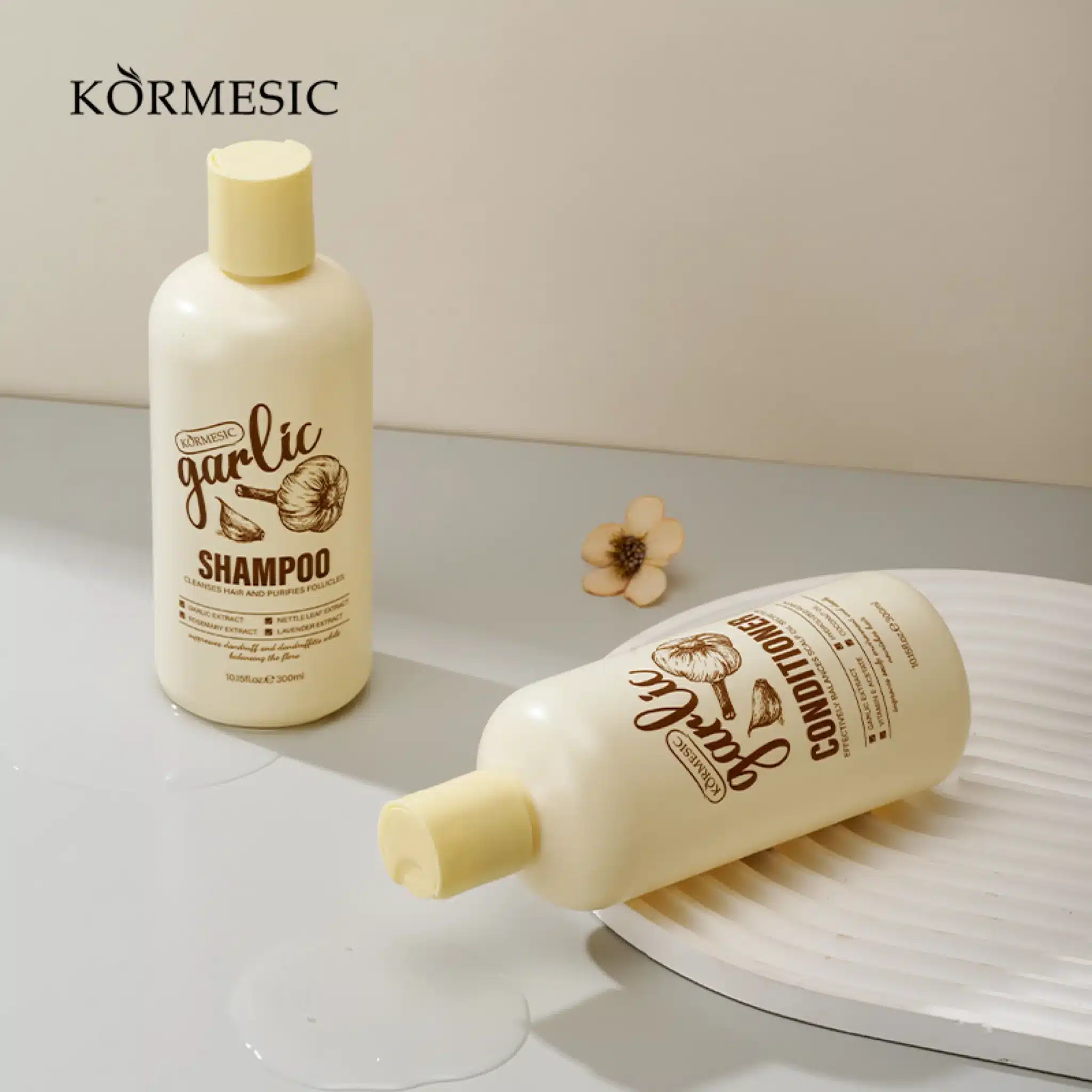 شامپو ضد ریزش مو کورمسیک مدل عصاره سیر مناسب انواع مو حجم 300ml - تصویر 7