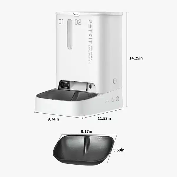 ظرف غذای اتوماتیک دو مخزنه هوشمند دوربین دار پت کیت (Petkit Solo Dual-hopper Camera Smart Pet Feeder) - تصویر 11