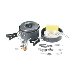 ست ظروف و گاز آشپزی کمپینگ GRREN LiON گرین لاین مدل 10 در 1