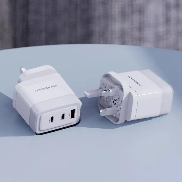 آداپتور ۶۵ وات پاورولوژی UK مدل Powerology Lunex Series Fast Charging Adapter PD 65W - تصویر 3