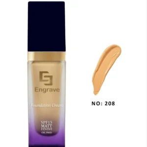 کرم پودر فول کاور اینگرید مدل مات فینیش اویل فری SPF15 وزن ۵۰g شماره ۲۰۸