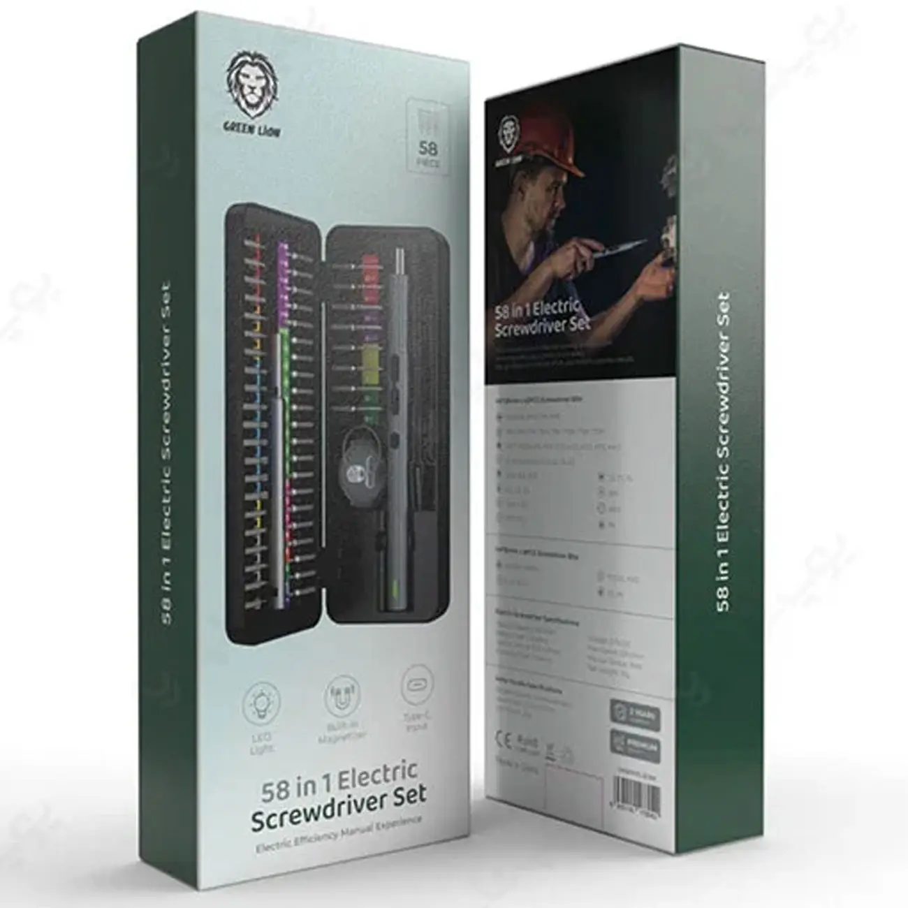 پیچ گوشتی شارژی گرین لاین مدل GN58IN1ELSD مجموعه 58 عددی - تصویر 2