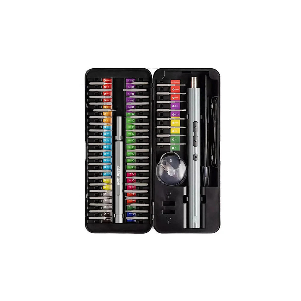 پیچ گوشتی شارژی گرین لاین مدل GN58IN1ELSD مجموعه 58 عددی