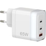 آداپتور شارژ سریع ۶۵ وات پاورولوژی C مدل ‏Powerology 65W 3-Port Fast Charging Adapter