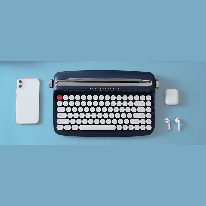 کیبورد بلوتوثی اکتو مدل B303 طرح ماشین تایپ - تصویر 14
