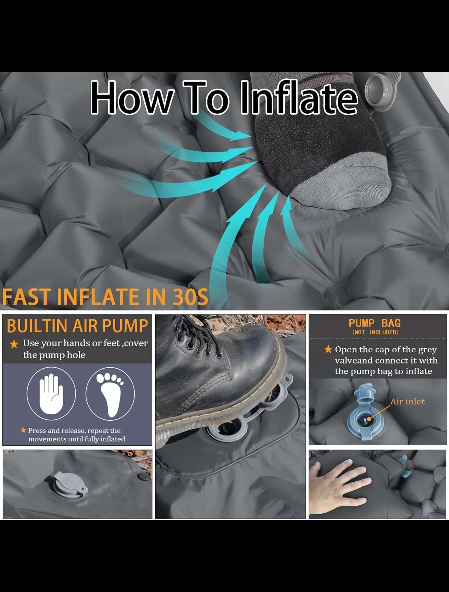 تشک بادی گرین لاین مدل GMT-180 مناسب 1 نفر - تصویر 9