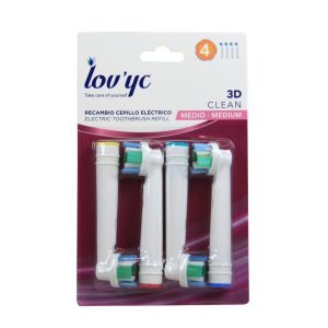 سری یدک مسواک برقی اورال بی Oral-B برند لاویک مدل 3D Clean بسته 4 عددی