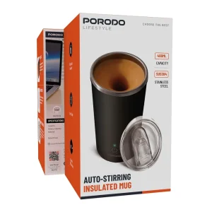 تراول ماگ همزن دار شارژی پرودو مدل PDLFST138BK گنجایش 0.4 لیتر