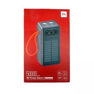 پاوربانک 25 وات شیائومی مدل  PB5025SZM ظرفیت 50000 میلی آمپر به همراه پنل خورشیدی