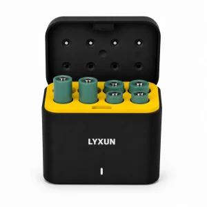 کیس باتری شارژی LYXUN مدل CH-08 به همراه 8 عدد باتری لیتیومی 1570 میلی آمپری