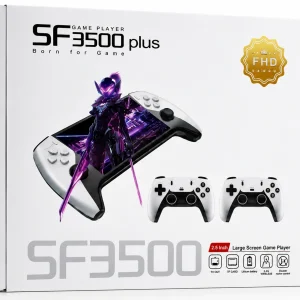 کنسول بازی دستی رترو SF3500 plus با صفحه‌نمایش IPS و دو دسته بیسیم