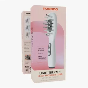 شانه ماساژور و نور درمانی پوست سر پرودو مدل Light Therapy Scalp Massager Comb