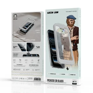 محافظ صفحه نمایش گرین لاین مدل Picasso 3D Glass مناسب برای iPhone 18/ Pro