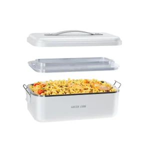 ظرف غذای برقی و شارژی Green Lion GLB-20 مدل Portable Lunch Box – سفید